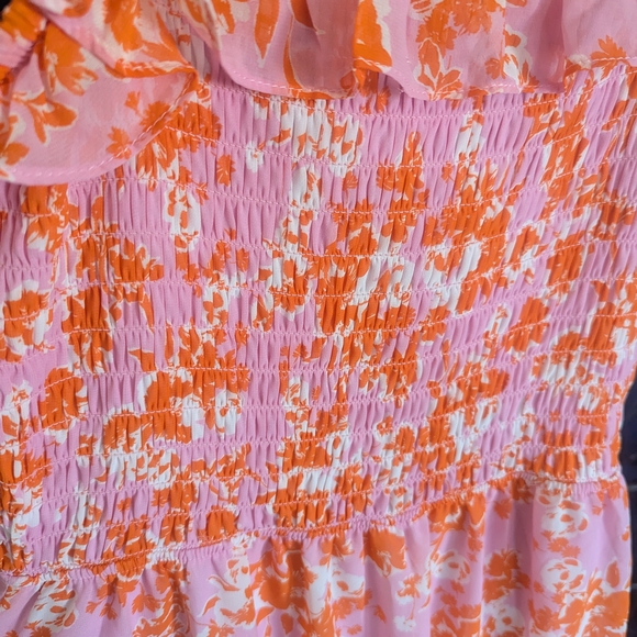 Sienna Sky Pink & Orange Floral Maxi Dress - Picture 3 of 4